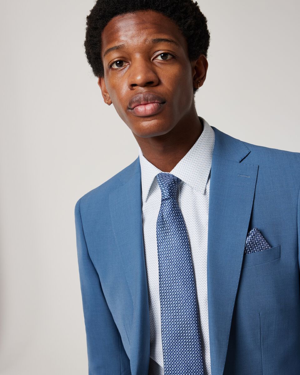 Slim Stretch Wool Blend Tailored Jacket